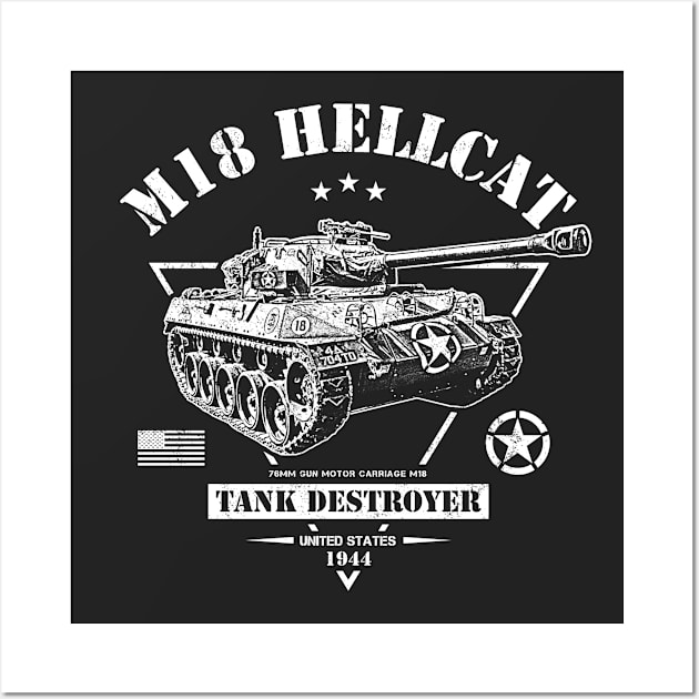 M18 Hellcat Wall Art by Military Style Designs